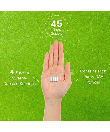 DAA D-Aspartic Acid 3000mg | 180 Capsules | Non-GMO | Gluten Free | Made in USA | Ultra DAA Supplement - Buy Online on GoSupps.com