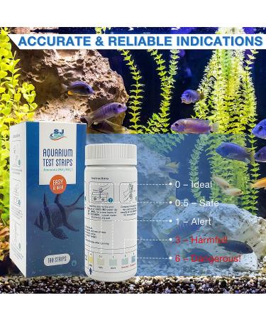Aquarium Ammonia Test Strips | Fast & Accurate Water Quality Testing Kit for Saltwater & Freshwater Tanks (100 strips) - Buy Online on GoSupps.com