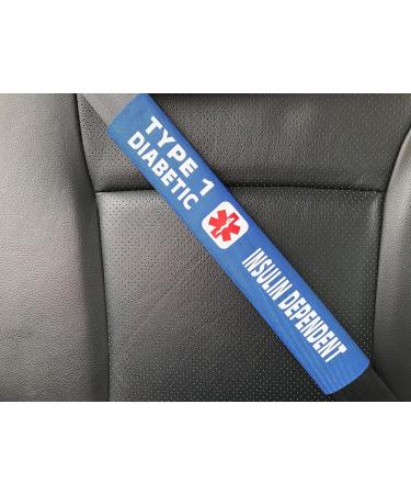 Type 1 Diabetes Insulin Dependent Medical Alert Seat Belt Cover - Black - Buy Online on GoSupps.com