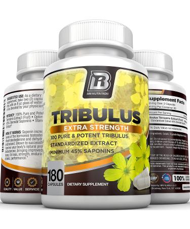 BRI Nutrition Tribulus Terrestris 1500mg - 180 Count - 45% Steroidal Saponins - Bulgarian Tribulus - Highest Purity - 90 Day Supply - Buy Online on GoSupps.com