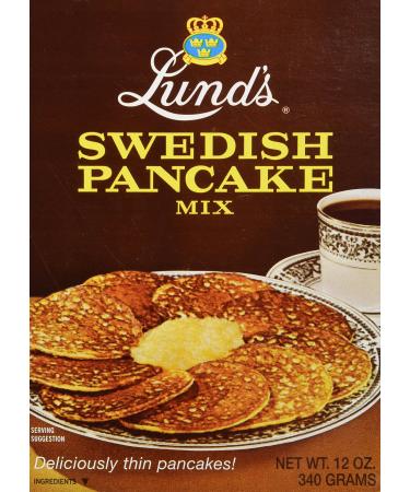 Lunds Pancake Mix, Swedish, 12 Oz - SET OF 5 12 Ounce (Pack of 5)