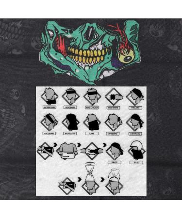 Mumbi 30456 Skull Face Cover - Green Mouth & Nose Protection for Ultimate Safety | International Shipping Available - Buy Online on GoSupps.com