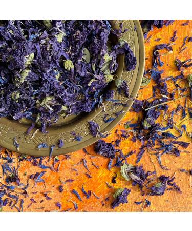 'Melody Blue' - 50g- Dried Edible Flower Petals - Blue Cornflower and Purple Mallow - Food Grade - Culinary - Cake - Bake - Decoration (342) - Buy Online on GoSupps.com