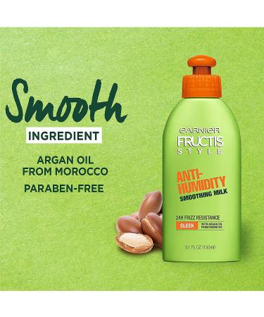 Garnier Fructis Anti-Humidity Smoothing Milk 5.2oz 3-Pack for Frizzy Hair - Sleek Results - Buy Online on GoSupps.com