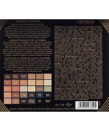Catrice Royal Party Golden Crowns 30 Colour Eyeshadow Palette - Champagne & Taupe (26.4g) | Multicoloured Eyeshadow for International Shipping - Buy Online on GoSupps.com