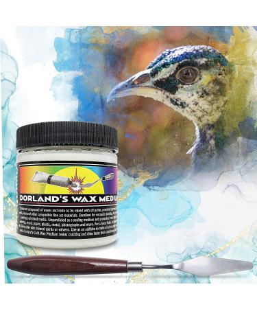 Dorlands Wax 4fl oz - Cold Wax Medium for Oil Painting & Watercolor Sealer - Made in USA - Includes Moshify Palette Knife - Buy Online on GoSupps.com