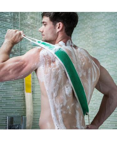 Nayoya Set of 2 Exfoliating Shower Loofah Body Scrubbers - Gentle Body Exfoliation for Smooth, Radiant Skin - Buy Online on GoSupps.com