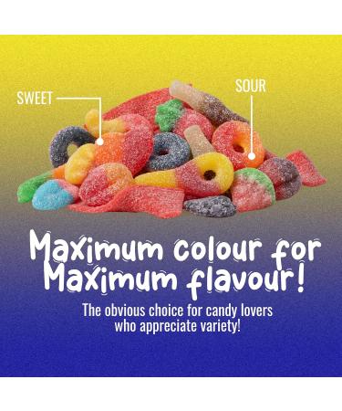 Sweet Sixteen Sweet and Sour Candy Classic Mix of Sour-Coated Gummies 400g per Pack Peanut & Nut-Free Candies Soft Chewy and Always Fresh 400 g - (Pack of 1) - Buy Online on GoSupps.com