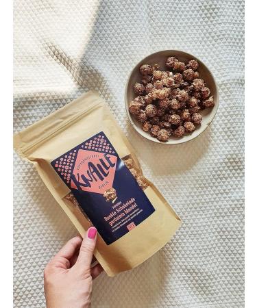 Popkor Documentary Knalle GmbH Dark Chocolate & Almond Popcorn | Sweet & Crispy Cinema Snacks - 100g - Buy Online on GoSupps.com