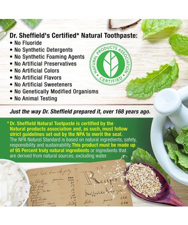 Dr. Sheffields Natural Toothpaste (Extra-Whitening) - Fluoride-Free, Great Taste, Fresh Breath, Whiter Teeth, Reduce Plaque - 2-Pack - Buy Online on GoSupps.com