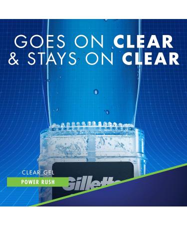 6 Pack Gillette Clear Gel Power Rush 4oz Anti-perspirant Deodorant Stick - Buy Online on GoSupps.com