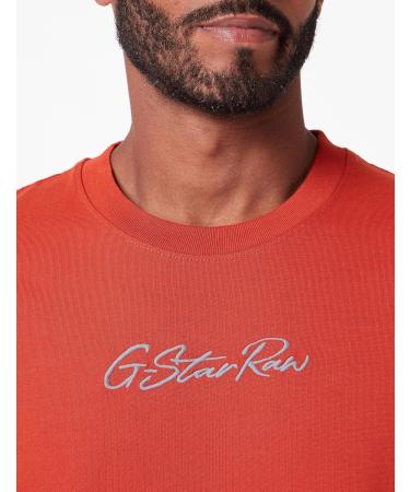 G-STAR RAW Men's Autograph Boxy R T T-Shirts L Orange (Rooibos Tea D23725-c784-g052) - Buy Online on GoSupps.com