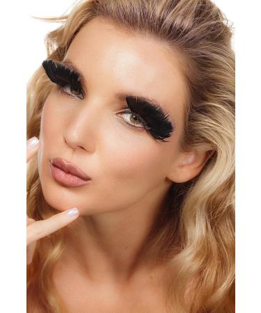 Dorisue Black feather eyelashes Big Fan Halloween lashes - Buy Online on GoSupps.com