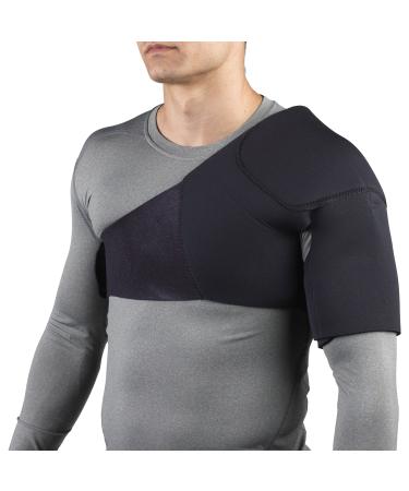 OTC Shoulder Support Brace and Post-Surgical Protector Neoprene Large Black Large