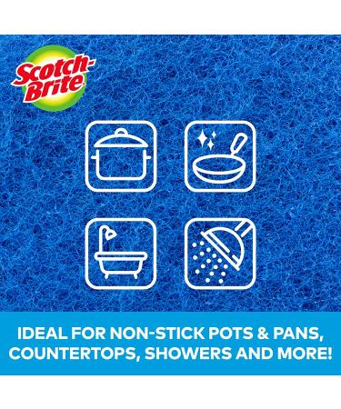 Scotch-Brite Non-Scratch Scour Pads - Pack of 3 | Gentle Cleaning for Delicate Surfaces - Buy Online on GoSupps.com