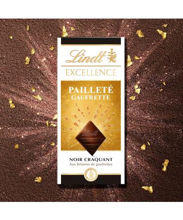  Lindt Lindt - EXCELLENCE Wafer Glitter Tablet - Dark Chocolate 100g - Buy Online on GoSupps.com