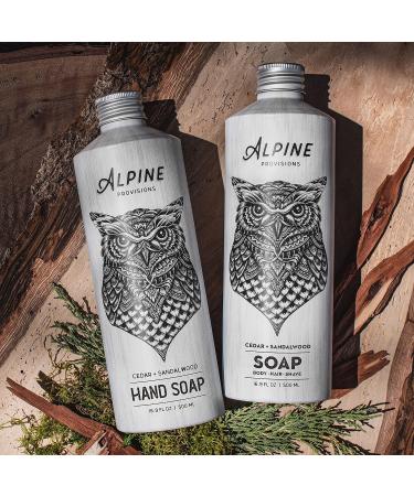 Buy Alpine Provisions Cedar & Sandalwood Hand Soap - Vegan Organic Plant-Based & Moisturizing - 16.9 FL oz - International Shipping Available - Buy Online on GoSupps.com