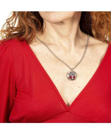 Wild Essentials Essential Oil Diffuser Necklace - Stainless Steel Locket with Tree of Life & Flower of Life Design | 24" Chain & 36 Refill Pads | International Shipping - Buy Online on GoSupps.com