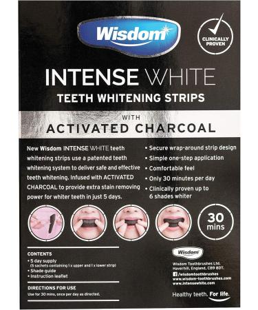 Wisdom Intense White - Charcoal Teeth Whitening Strips - Buy Online on GoSupps.com