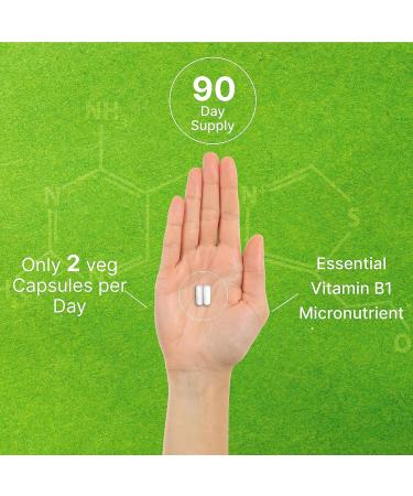 Benfotiamine 600mg | 180 Veg Caps (300mg Per Cap) | Fat Soluble Vitamin B1 | Energy & Nervous System Support | Non-GMO & Gluten Free - Buy Online on GoSupps.com