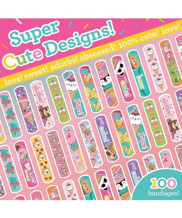 Yummy Animal Kids Bandages 100 ct - Super Cute Designs | Adhesive Antibacterial Bandages for Cuts, Scrapes, Burns | Easter Basket Stuffers for Kids - Buy Online on GoSupps.com