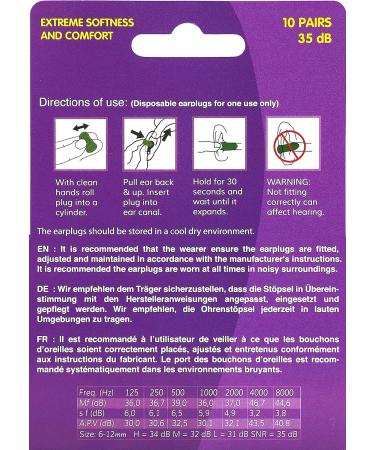 Sense SnoreAway Earplugs - 10 Pairs SNR 35dB for Snoring Relief | International Shipping Available - Buy Online on GoSupps.com