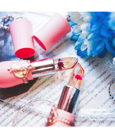 7Pcs Color Changing Lipstick Set | Magic Crystal Flower Jelly Lip Gloss | Long Lasting Moisturizing Lip Balm | pH Clear Temperature Lipsticks | Ideal Gift for Women | RED+GREEN - Buy Online on GoSupps.com
