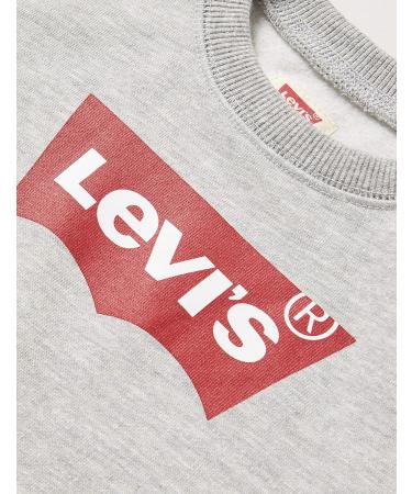 Levi's Kids Batwing Crewneck Sweatshirt - Baby Boys 9 Months - Grey Heather - Buy Online on GoSupps.com