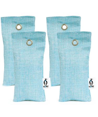 Biped Fresh!Shoe pillows with bamboo activated carbon against an outer smell - natural shoe dryer for unpleasant smelling shoes and sports bags (4x75g) odor neutralizer Z2811 (4 pieces blue) 4x blue