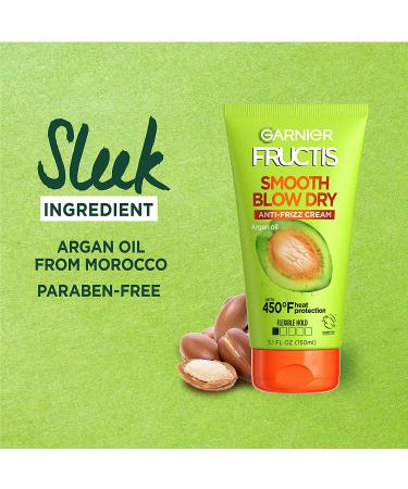 Garnier Fructis Style Smooth Blow Dry Anti-Frizz Cream - 2 Pack (Pack of 1) | Sleek Hair Care - Buy Online on GoSupps.com