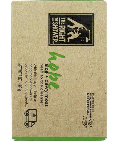 Hope Shampoo Bar - Vegan Aloe Vera Soap, 7oz | The Right to Shower - Buy Online on GoSupps.com
