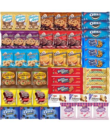 Cookies Individually Wrapped Variety Pack - Cookies Bulk Assortment Care Package Sampler (45 Count)