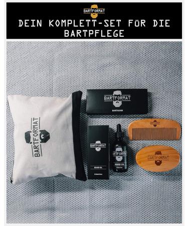 Premium 4-Part Beard Care Set | Includes Beard Oil Brush & Cultural Bag | Ideal Gift for Men - Buy Online on GoSupps.com