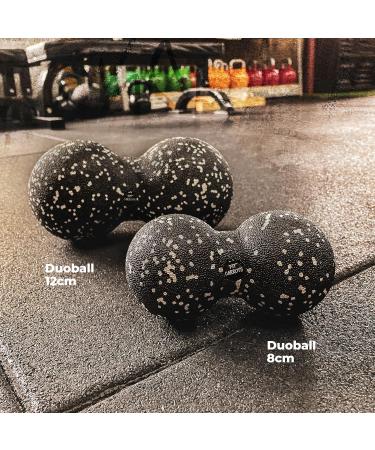 Fitcarrots Duoball Set - 8 & 12 cm Twinball for Fascia Training Self-Massage & Trigger Point Therapy - Expert Guide Included - Black - Buy Online on GoSupps.com