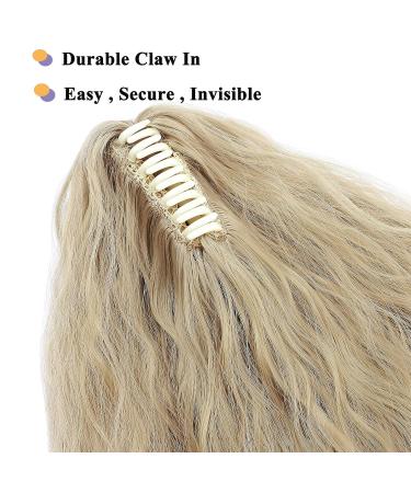 Ponytail Extension - 24 Medium Blonde Wavy Hair Piece with Clip | Realistic Corn Braid Hair Extensions for Effortless Style - Buy Online on GoSupps.com