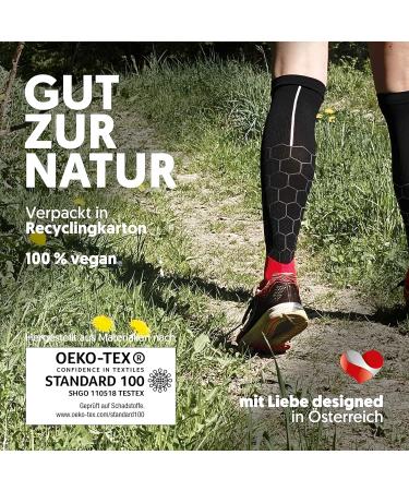 Kuinea Compression Stockings for Men & Women - Thrombosis Running Socks | Red M (EU 39-42) | Ideal for Sport & Travel - Buy Online on GoSupps.com