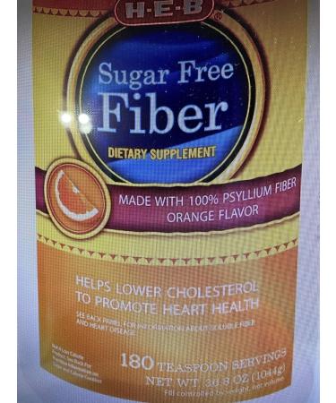 H-E-B Sugar Free Natural Fiber Dietary Supplement Orange - 36.8 OZ (180 Teaspoon Servings) - Buy Online on GoSupps.com