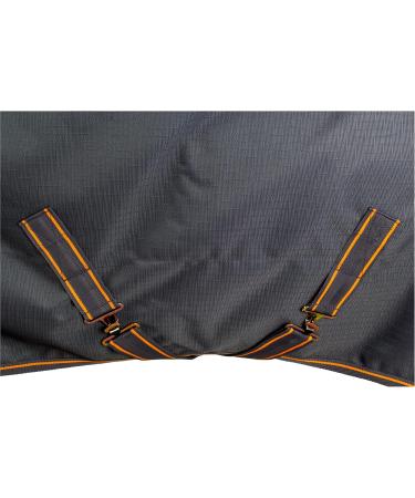 Marengos by Bucas 1200d Irish Turnout Rug - Waterproof Gray/Orange Rain Blanket 155cm | Durable Outdoor Horse Blanket - Buy Online on GoSupps.com
