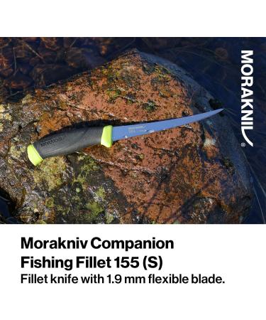 Morakniv Companion Fish Fillet Knife - 15.4 cm Sandvik Stainless Steel with Sheath - Black/Yellow | International Shipping Available - Buy Online on GoSupps.com
