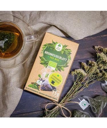 Nettle Tea Pyramid Bio Organic Nettle Leaves Tea Bags | Eco-Friendly & Health Benefits | 15x1g - Buy Online on GoSupps.com