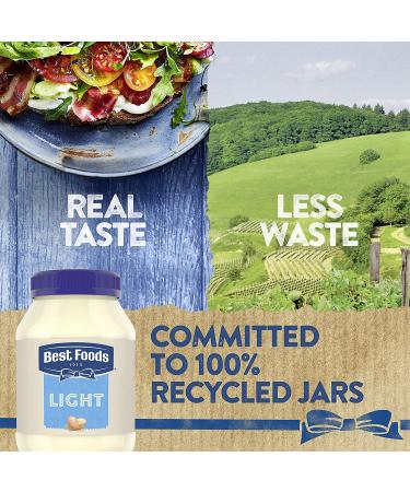 Best Foods Light Mayonnaise - 30 fl oz, Pack of 3 | Creamy Sandwich & Meal Condiment with 100% Cage-Free Eggs - Buy Online on GoSupps.com