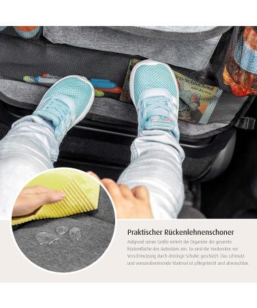 Reer Car Seat Organizer Travelkid with Tablet Compartment - Dirt-Repellent & Multi-Bag Design for All Car Seats - Gray - Buy Online on GoSupps.com