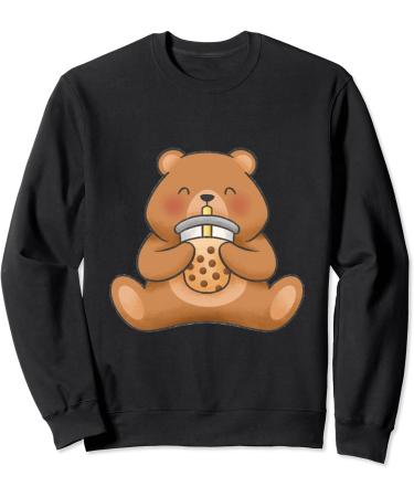 Cute Bear & Boba Tea Bubble Tea Anime Kawaii Gift Sweatshirt