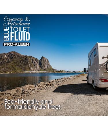 Pro-Kleen Caravan Toilet Chemical Blue 2L & Pink 2L Rinse Fluid - Eco-Friendly & Formaldehyde Free Cleaner for Caravan & Motorhomes - 20 Treatments - Buy Online on GoSupps.com