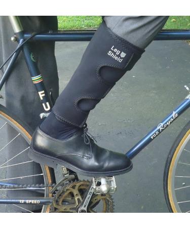 Leg Shield Bike Pant Protector - Ultimate Grease & Chain Protection for Cyclists | Comfortable & Easy Wear | Black - Buy Online on GoSupps.com
