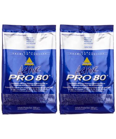 Inkospor Active Proteinshake Pro 80 bags double pack (2 x 500 g) Pistachio 1 pack (1 x 1 kg)
