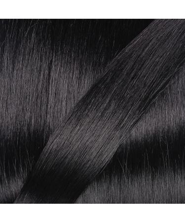 Hair2Heart Microring Extensions - 50 Strands Human Hair Straight 40cm - #1 Black - Premium Quality for Seamless Volume - Buy Online on GoSupps.com