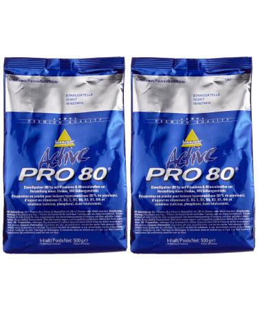 Inkospor Active Proteinshake Pro 80 bags double pack (2 x 500 g) Stracciatella 1 pack (1 x 1 kg)