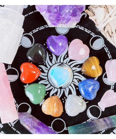 Xiannvxi 10 PC Rose Quartz Heart Healing Crystals Set - Perfect Valentine s Day Gift for Mom - Natural Polished Gemstones - Buy Online on GoSupps.com