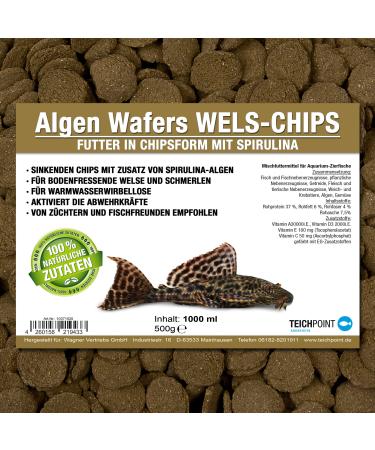 Catfish food for damaged ground fish and ornamental fish in cashmere form - 1 liter